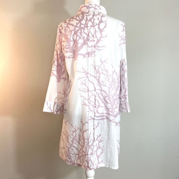 Funky People Coral Fan Print Pocket Dress - Picture 4 of 14